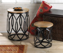 *17337V - Contemporary Black Metalwork Accent Tabl