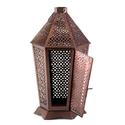 *17366V - Byzantine Bronze Color Iron Pillar Candl