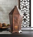 *17366V - Byzantine Bronze Color Iron Pillar Candl