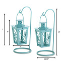 *17408V - Baby Pink 9" Hanging Railroad Tea Light 