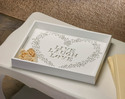 *17441V - Live Laugh Love Floral Heart White Wood 
