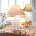 *17445V - Coral Table Lamp 20 1/2" White Resin UL 