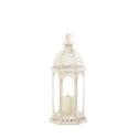 *17449V - Graceful Distressed White Lace 15" Iron 