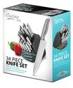 *17485V - 34-Piece Steel Handles Cutlery Knife Set