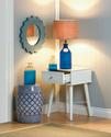 *17607V - Blue Glass Bottle Narrow Neck Vase Set