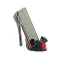 *17719V - Black Bow Glitter High Heel Shoe Cell Ph