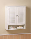 *17747V - Nantucket White Wood Wall Storage Cabine
