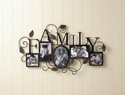 *17860V - Family Black Iron Sculpture 5-Photo Fram