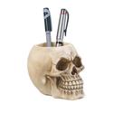 *17865V - Skull Figure Skeleton Head Pen Holder