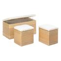 *17878V - Woven Natural Nesting Storage Trunks 3pc
