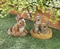 *17884V - Peek-A-Boo Brown Garden Bunnies Figure S