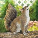 *17887V - Bushy Tail Brown Squirrel Figurine Yard 