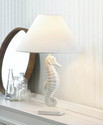 *17905V - White Seahorse 20.5" Table Lamp w/Shade