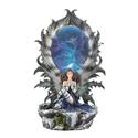 *17948V - Fairy & Dragon Lighted Figurine Statue