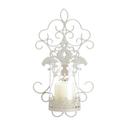*17967V - Romantic Lace White Iron Pillar Candles 