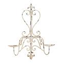 *17974V - Antiqued Fleur De Lis 2 Arm Pillar Candl