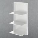 *17989V - White Wood Folding 3 Shelf Wall Unit