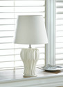 *18020V - Abstract Curved White Ceramic Base Table