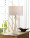 *18022V - Sleek Modern White Ceramic Base Table La