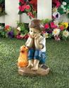 *18057V - My Pup And I Garden Figurine 9 1/2" Sola