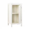 *18099V - Nantucket White Wood Slatted Door Standi