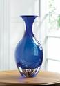 *18101V - Blue Art Glass Bottleneck Decorative Acc