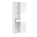 *18188V - Nantucket Tall 2 Door White Wood Cabinet