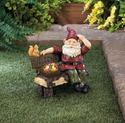 *18198V - Solar Gnome Figure On Welcome Bench Yard