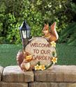 *18203V - Solar Welcome To Our Garden Squirrels Fi