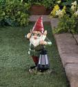 *18236V - Solar Lantern Keeper Gnome Garden Statue