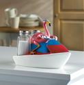*18237V - Pink Flamingo Jet Skiing Figure Salt & P