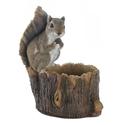 *18251V - Squirrel Tree Trunk Bird Feeder Garden S
