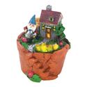 *18280V - Terra Cotta Pot Gnome Garden Figurine 6 