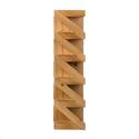 *18298V - Zig Zag 5 Wine Bottle Holder Wood Wall R