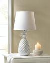 *18334V - Pineapple Base White Ceramic Table Lamp 