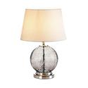 *18358V - Gray Smoked Cracked Glass Globe Table La