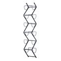 *18365V - Chevron Black Metal Wall Rack Wine Bottl