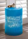 *18378V - School Of Fish Blue Ceramic Foot Stool A