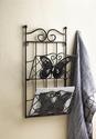*18400V - Butterfly Design 2-Tier Black Iron Magaz