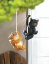 *18446V - Hanging Rope Brown Squirrel D&eacute;cor Wall 