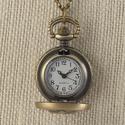 :11016V - Bronze Cross Mini Watch Chain Necklace