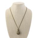 :11016V - Bronze Cross Mini Watch Chain Necklace