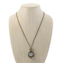 :11016V - Bronze Cross Mini Watch Chain Necklace