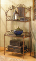 12516V - Rustic Baker's Rack Ornate Metal Scrollwo