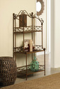 12516V - Rustic Baker's Rack Ornate Metal Scrollwo
