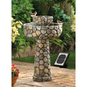 12841V - Wishing Well Cobblestone Look Solar Power