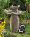 12844V - Asian Temple Stone Look Solar Power Water
