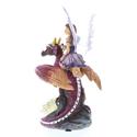 13199V - Purple Fairy Dragon Rider Figure LED Crys