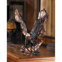 13820V - Eagle In Flight Bronze Finish Resin Figur
