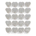 14567V - Monogram Silvertone Heart Velvet Lined Ke
